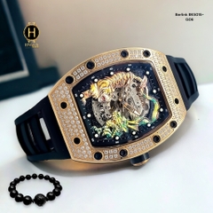 Đồng Hồ Nam Berlink Automatic BK5015-G06 Dây Casu Vỏ Vàng Hồng Đính Đá Limited Edition