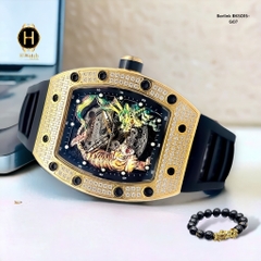 Đồng Hồ Nam Berlink Automatic BK5015-G07 Dây Casu Vỏ Vàng Hồng Đính Đá Limited Edition