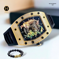 Đồng Hồ Nam Berlink Automatic BK5015-G07 Dây Casu Vỏ Vàng Hồng Đính Đá Limited Edition