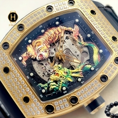 Đồng Hồ Nam Berlink Automatic BK5015-G07 Dây Casu Vỏ Vàng Hồng Đính Đá Limited Edition
