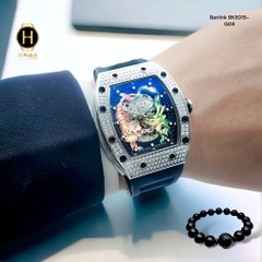 Đồng Hồ Nam Berlink Automatic BK5015-G08 Dây Casu Vỏ Trắng Đá Limited Edition