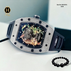 Đồng Hồ Nam Berlink Automatic BK5015-G08 Dây Casu Vỏ Trắng Đá Limited Edition