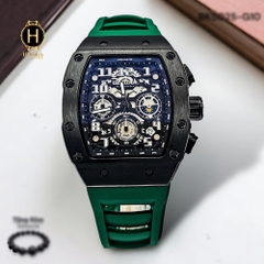 Đồng Hồ Nam Berlink Quartz BK5025-G10 Dây Cao Su Màu Xanh Viền Đen Mặt Đen