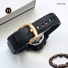 Đồng Hồ Nam Berlink Quartz BK5027-G05 Dây Casu Vỏ Gold Mặt Đen Sapphire