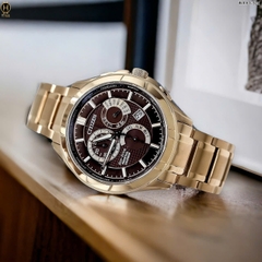 Đồng Hồ Nam Citizen Eco-Drive Perpetual GMT Brown Dial BL8163-50X
