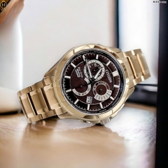 Đồng Hồ Nam Citizen Eco-Drive Perpetual GMT Brown Dial BL8163-50X