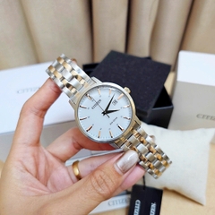 Đồng Hồ Nam Citizen Quartz Eco-Drive Demi Gold White Dial BM7466-81H