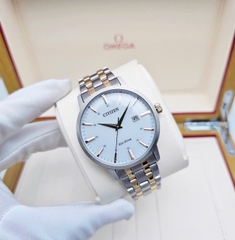 Đồng Hồ Nam Citizen Quartz Eco-Drive Demi Gold White Dial BM7466-81H