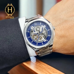 Đồng Hồ Nam Fossil Automatic BQ2620 Dây Sắt Vỏ Trắng Mặt Xanh