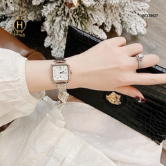Đồng Hồ Nữ Fossil Quartz BQ3907 Dây Thép Demi Vàng Hồng  Mặt Trắng Viền Đính Đá