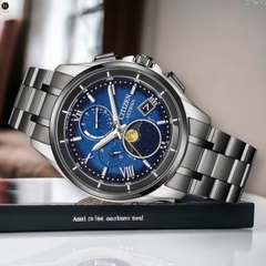 Đồng Hồ Nam Citizen Quartz Eco-drive Atessa Limited Pair YOZORA Titanium Radio Controlled Perpetual Calendar Moon Phase BY1007-60L