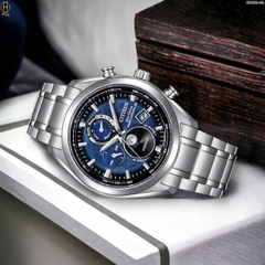 Đồng Hồ Nam Citizen Quartz Eco-drive Super Titanium Tsuki-Yomi Radio Controlled Perpetual Calendar Moon Phase Blue BY1010-81L