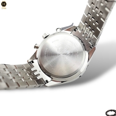 Đồng Hồ Nam Citizen Quartz Eco-Drive Chronograph CA0450-57E Dây Thép Vỏ Trắng Mặt Đen Sapphire