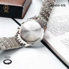 Đồng Hồ Nam Citizen Quartz Eco-Drive Chronograph CA0450-57E Dây Thép Vỏ Trắng Mặt Đen Sapphire