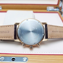 Đồng Hồ Nam Citizen Quartz Eco-Drive Chronograph Rose Strap CA0843-11H