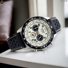 Đồng Hồ Nam Citizen Quartz Eco-Drive CA4559-13A Dây Da Vỏ Trắng Mặt Trắng