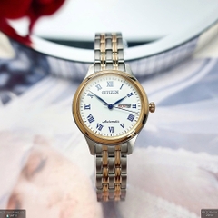 Đồng Hồ Nữ Citizen Automatic PD7136-80A Dây Thép Vỏ Trắng Mặt Trắng Sapphire