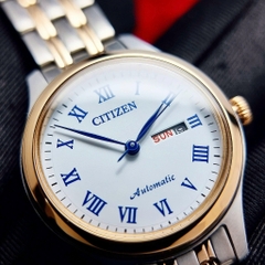 Đồng Hồ Nữ Citizen Automatic PD7136-80A Dây Thép Vỏ Trắng Mặt Trắng Sapphire