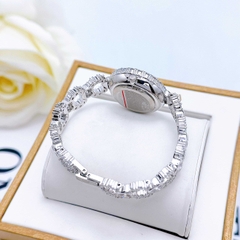 Đồng Hồ Nữ Royal Crown Quartz 6255 Đá Dây Thép