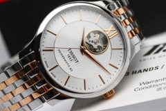 Đồng Hồ Nam Tissot Automatic Tradition Powermatic 80 Demi Rose Open Heart T063.907.22.038.01 ( T0639072203801 )