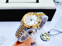 Đồng Hồ Nữ Gv2 By Gevril Quartz Naples Diamond Demi GOLD 12404 Limited