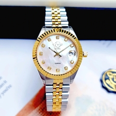 Đồng Hồ Nữ Gv2 By Gevril Quartz Naples Diamond Demi GOLD 12404 Limited