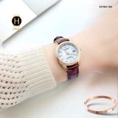 Đồng Hồ Nữ Citizen Quartz Eco-Drive EC1183-16A Radio Controlled Mặt Trắng Sapphire