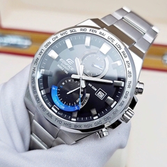 Đồng Hồ Nam Casio Quartz EFR-542D-1AUDF Dây Thép Bạc Mặt Đen