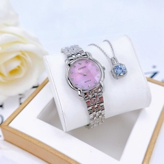 Đồng Hồ Nữ Citizen Quartz Eco-Drive EM0710-54Y  Dây Sắt Mặt Hồng