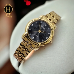 Đồng Hồ Nữ Citizen Quartz Eco-Drive EM0712-59E Dây Sắt Vàng Mặt Đen Sapphire