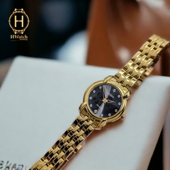 Đồng Hồ Nữ Citizen Quartz Eco-Drive EM0712-59E Dây Sắt Vàng Mặt Đen Sapphire