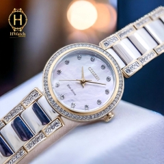 Đồng Hồ Nữ Citizen Quartz Eco-Drive Silhouette Crystal EM0844-58D