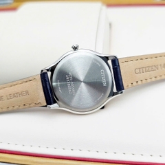 Đồng Hồ Nữ Citizen Quartz Eco-Drive EM1011-07D Dây Da Xanh Mặt Trắng