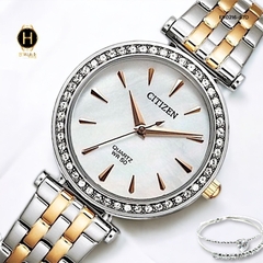 Đồng Hồ Nữ Citizen Quartz ER0216-67D Dây Thép Vỏ Trắng Mặt Trắng