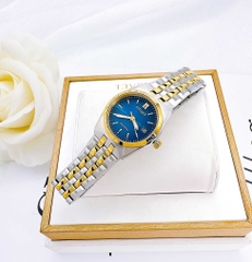 Đồng Hồ Nữ Citizen Quartz Eco-drive Dây Thép Demi Vàng Mặt Xanh Dương EW2294-53L