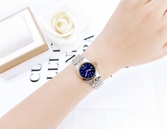 Đồng Hồ Nữ Citizen Quartz Eco-drive Dây Thép Demi Vàng Mặt Xanh Dương EW2294-53L