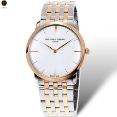 Đồng Hồ Nam Frederique Constant Quartz FC-200V5S32B Slimline Dây Thép Demi Mặt Trắng Sapphire