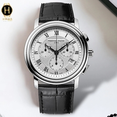 Đồng Hồ Nam Frederique Constant Quartz Chronograph Persuasion FC-292MC4P6 ( FC292MC4P6 ) Dây Da Đen Mặt Trắng
