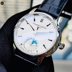 Đồng Hồ Nam Frederique Constant Automatic MoonPhase FC-715S4H6 ( FC715S4H6 ) Dây Da Mặt Trắng Sapphire