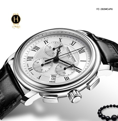 Đồng Hồ Nam Frederique Constant Quartz Chronograph Persuasion FC-292MC4P6 ( FC292MC4P6 ) Dây Da Đen Mặt Trắng