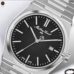 Đồng Hồ Nam Mathey Tissot Quartz H117AN Dây Thép Mặt Đen