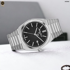 Đồng Hồ Nam Mathey Tissot Quartz H117AN Dây Thép Mặt Đen
