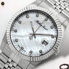 Đồng Hồ Nam Mathey Tissot Quartz H710AI Dây Thép Mặt Trắng