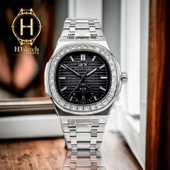 Đồng Hồ Nam I&W Carnival Automatic 735G Dây Thép Vỏ Trắng Mặt Xám Sapphire