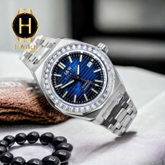 Đồng Hồ Nam I&W Carnival Automatic 733G1 Dây Thép Vỏ Trắng Mặt Xanh Sapphire