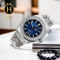 Đồng Hồ Nam I&W Carnival Automatic 733G1 Dây Thép Vỏ Trắng Mặt Xanh Sapphire