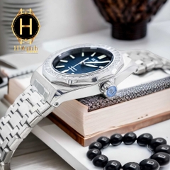 Đồng Hồ Nam I&W Carnival Automatic 733G1 Dây Thép Vỏ Trắng Mặt Xanh Sapphire