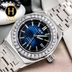 Đồng Hồ Nam I&W Carnival Automatic 733G1 Dây Thép Vỏ Trắng Mặt Xanh Sapphire