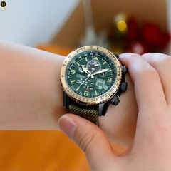 Đồng Hồ Nam Citizen Quartz Eco-Drive Promaster Radio Controlled Green JY8074-11X