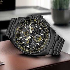 Đồng Hồ Nam Citizen Quartz Eco-Drive Promaster Skyhawk A-T Chronograph Black JY8127-59E